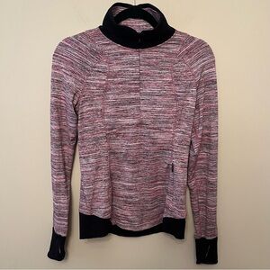 Lululemon Runderful 1/2 Zip Pullover Space Dye Camo Berry Rumble Women’s Size 6